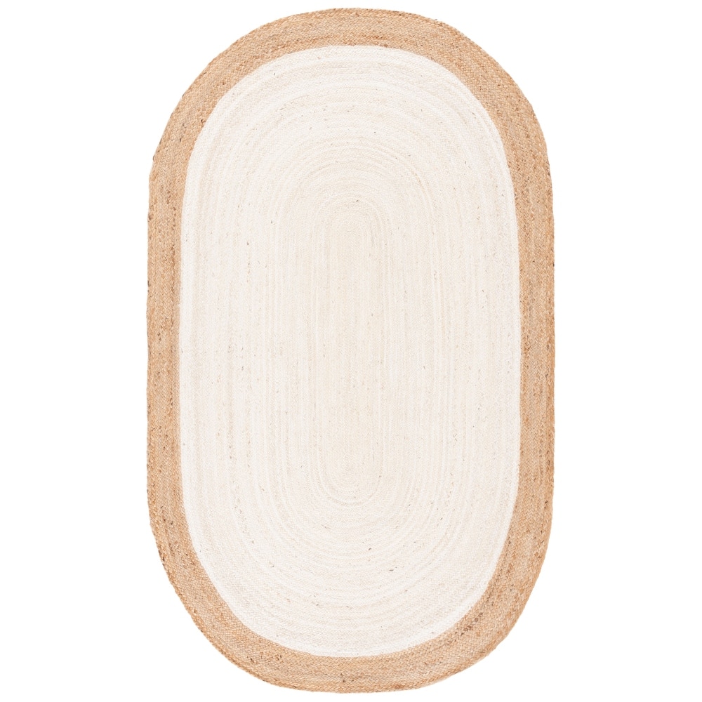 SAFAVIEH Handmade Natural Fiber Jolette Bordered Round Jute Rug