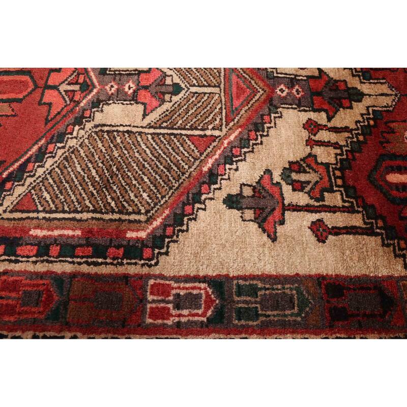 ECARPETGALLERY Hand-knotted Konya Anatolian Light Khaki, Red Wool Rug - 3'6 x 11'0
