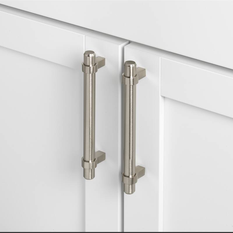 GlideRite 5-Pack 5-inch Center to Center Solid Steel Euro Cabinet Pull