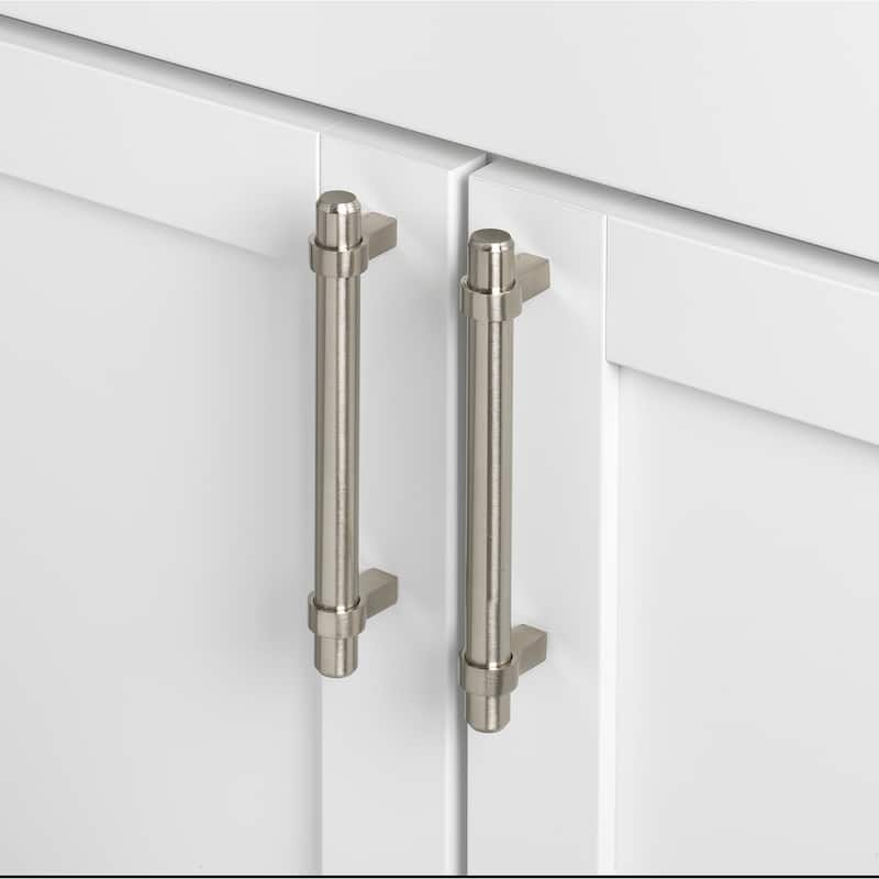 GlideRite 5-inch CC Solid Stainless Steel Finish Euro Cabinet Bar Pulls (Pack of 10 or 25)