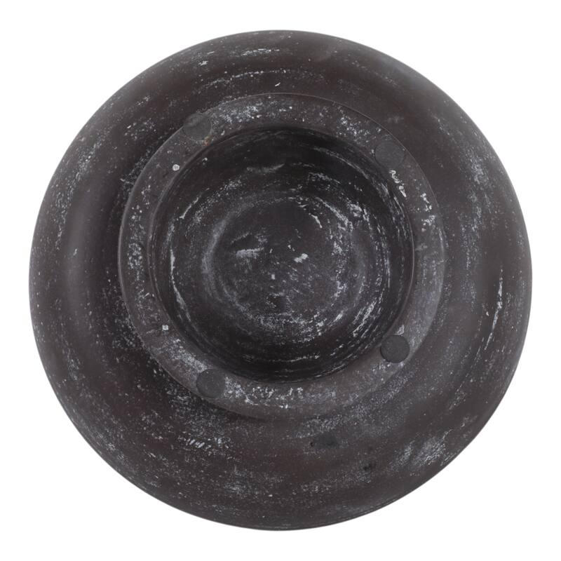 Pottery Terracotta Bowl with Pedestal Base Contemporary Casual Style