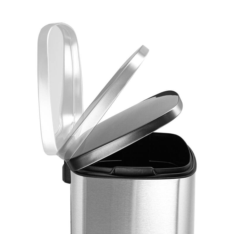 NINESTARS 13.2 Gallon Rectangular Step-On Trash Can