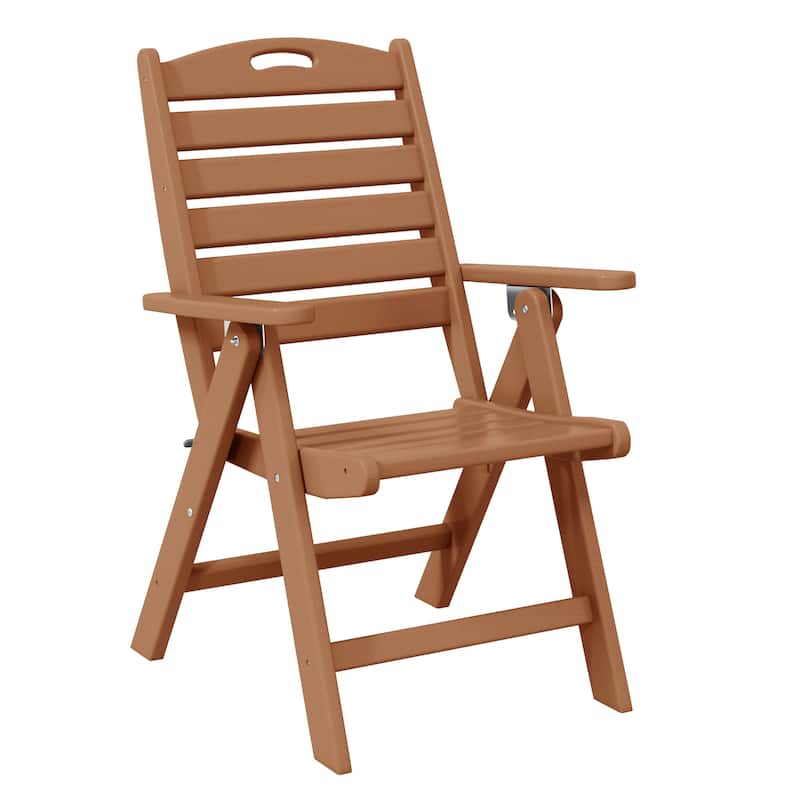 Laguna 5-Piece Square Table Folding Highback Chair Dining Set