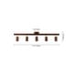 preview thumbnail 12 of 33, 4-Light Walnut Wood Grain Adjustable Linear Track Light 39.4in