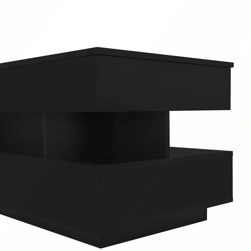 Modern Lift-Top Coffee Table with 2 Drawers
