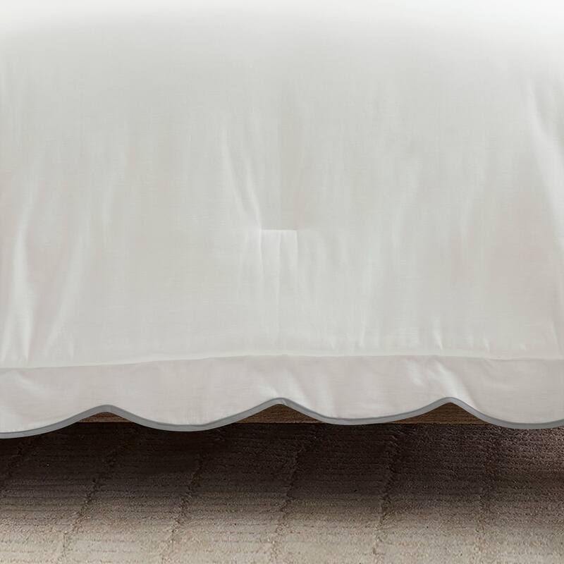 Lush Decor Coastal Chic Scallop Edge Comforter 3 Pieces Set