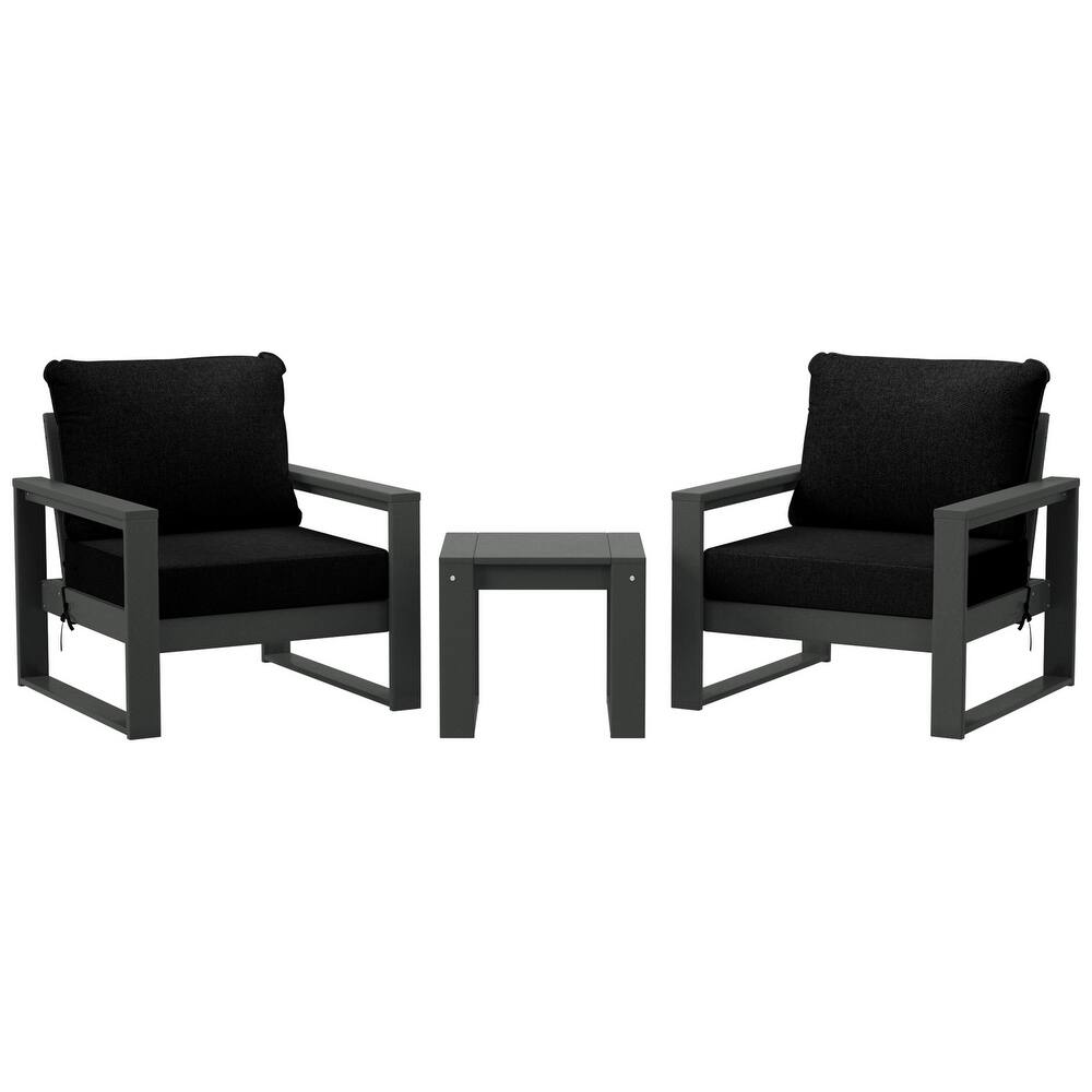 Endless Patio Sectional 3-Piece Deep Seating Set with Gray Frame