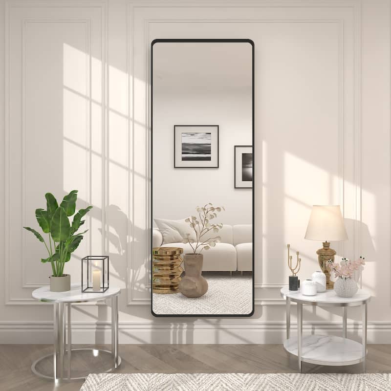 Bathroom Vanity Mirror with Aluminum Alloy Framed, Tempered Glass, Wall Mounted - 65x22