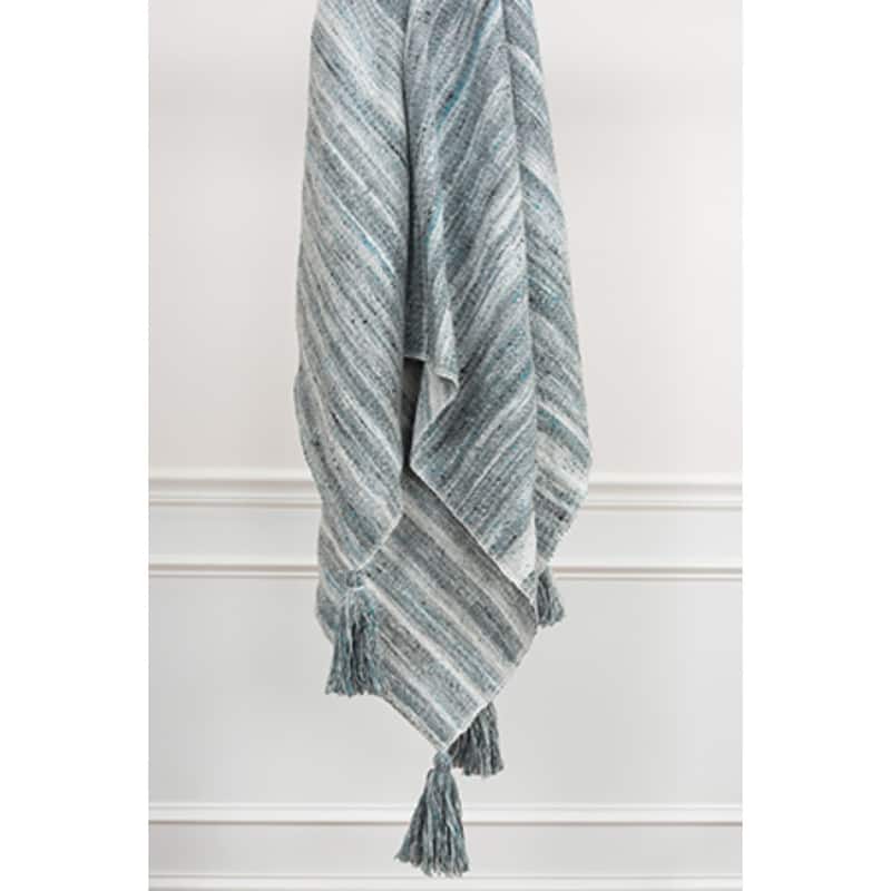 HomeRoots Blue and Black Woven 100% Poly Pet Throw Blanket