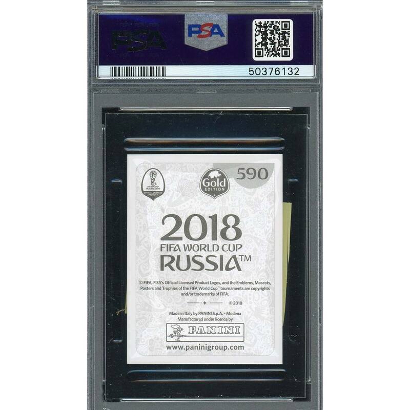 Marcus Rashford 2018 Panini World Cup Rookie Stickers Gold Card #590 PSA 8 - 8'6" x 11'6"