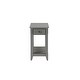preview thumbnail 4 of 3, Transitional Bertie Rectangular Side Table with 1 Drawer&1 Shelf -Gray