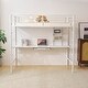 preview thumbnail 7 of 24, Twin Size Metal Loft Bed with Desk and Storage Shelves