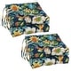 preview thumbnail 6 of 37, 16-inch Square Tufted Indoor/Outdoor Chair Cushions (Set of 4) - 16" Alfinia Fresco Caspian
