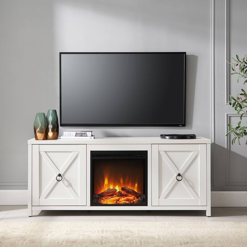 Granger 58" TV Stand with Log Fireplace Insert