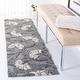 preview thumbnail 34 of 55, SAFAVIEH Florida Shag Neliha Floral 1.2-inch Thick Rug 2'3" x 7' Runner - Grey/Beige - Runner