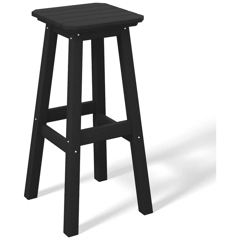 Laguna Hdpe All Weather Outdoor Patio 29" Square Bar Stool (Set Of 3)
