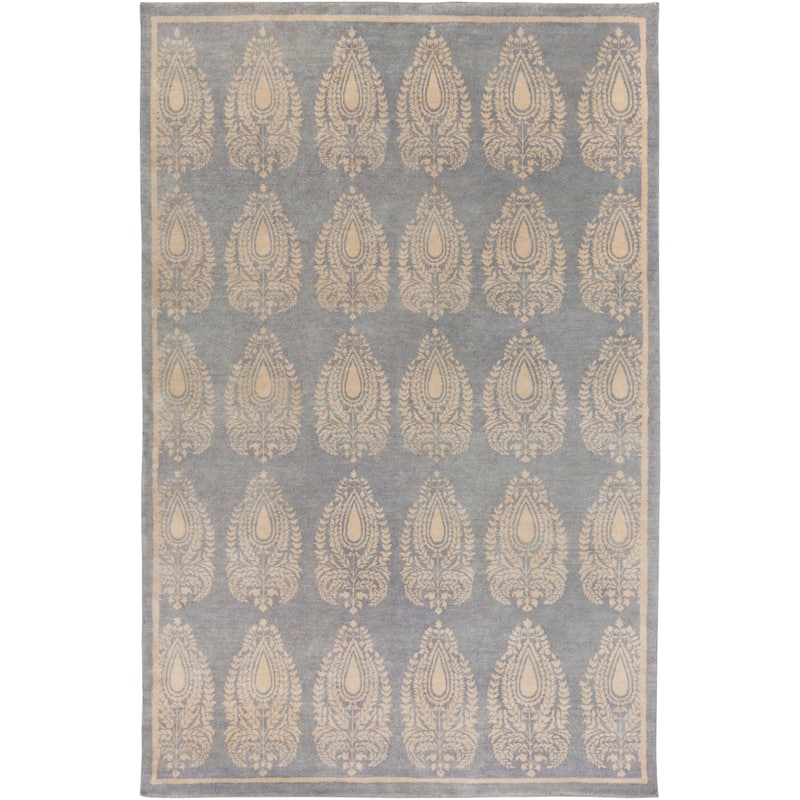 Hand Knotted Airport Wool Area Rug - 2' x 3' - 2' x 3' - 2' x 3' - Slate