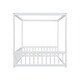 preview thumbnail 16 of 49, Full Size Wood Canopy Bed with Guardrails,Floor Bed For Kids