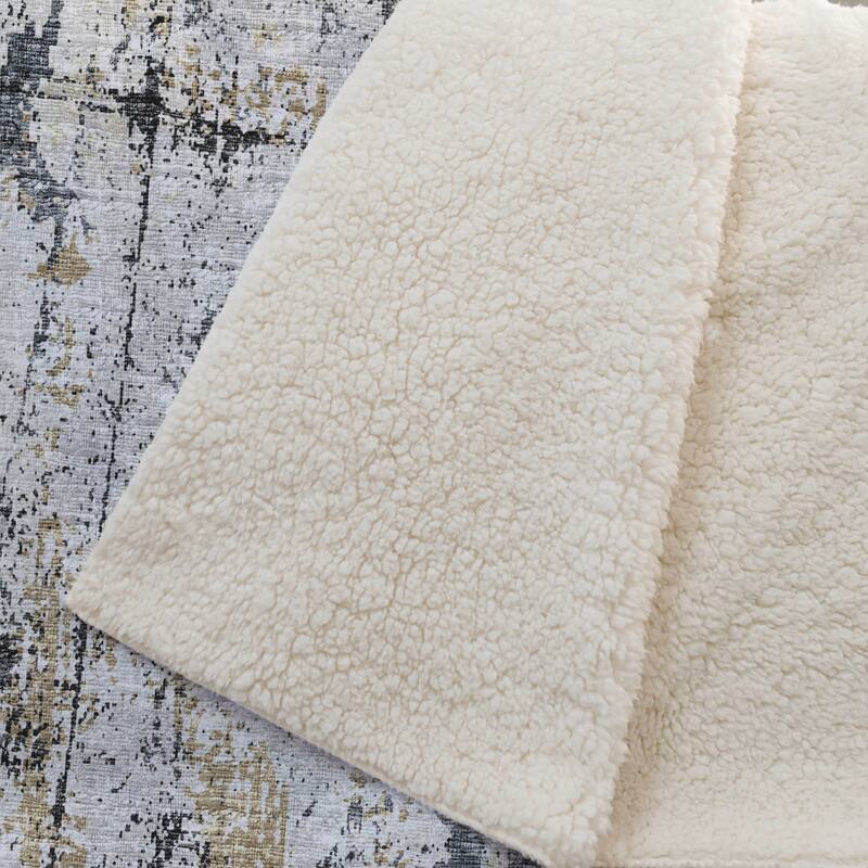 Premium Machine Washable ASB68 Abstract Modern Sherpa Throw Blanket