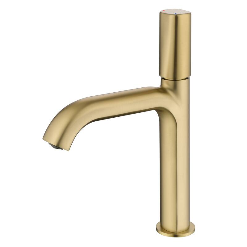 11 in.H Modern Matte Black/ Brushed Gold Single Handle Bathroom Faucet includes Hardware