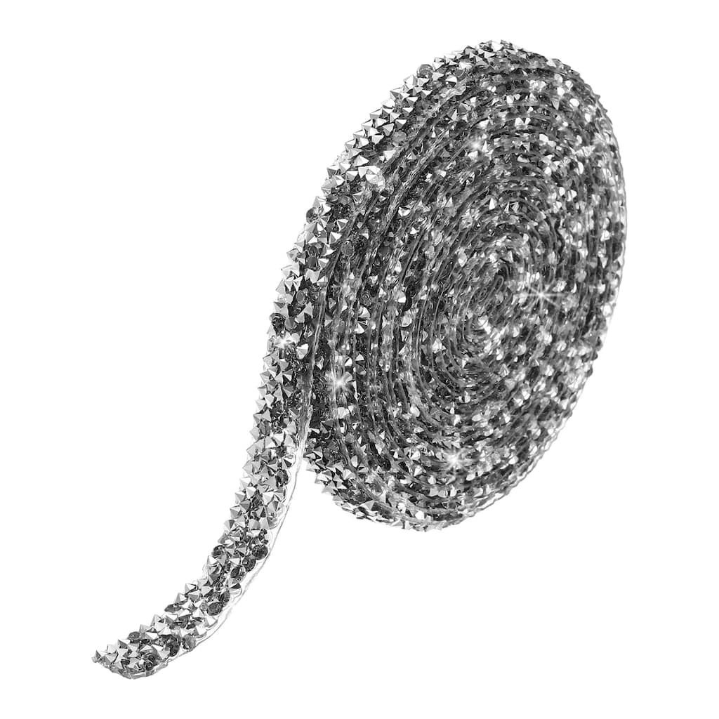 1 Pcs Resin Rhinestones Trim 3 Yards Self Adhesive Diamond Ribbons