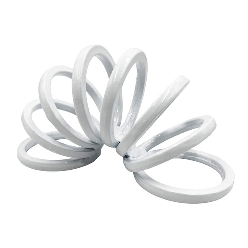 Decorative Handmade Aluminum Modern Sculpture - 10 x 5 x 5 in - White