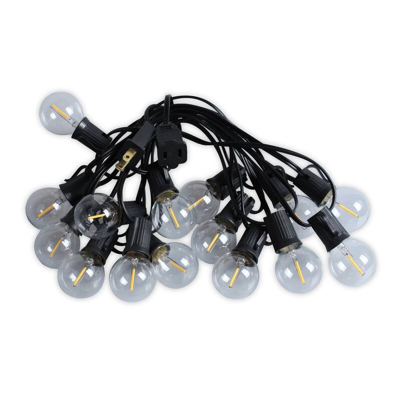 LEDPAX 50-Light 50 ft. Indoor and Outdoor LED String Light, Black - 50 ft