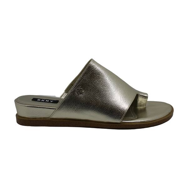 Shop Dkny Womens Daz Leather Split Toe Casual Slide Sandals On