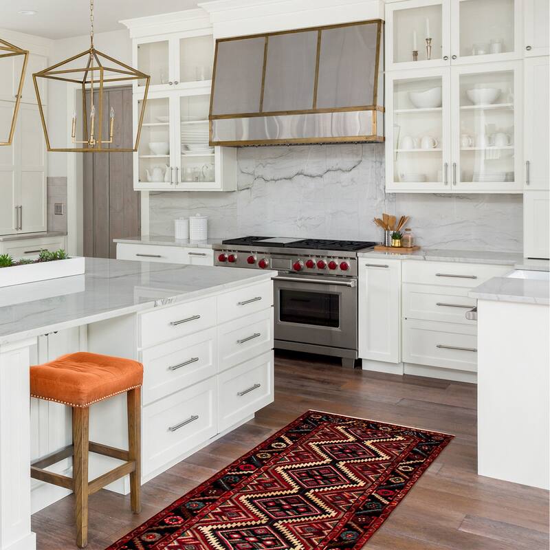 ECARPETGALLERY Hand-knotted Konya Anatolian Red Wool Rug - 3'5 x 8'9