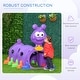 preview thumbnail 4 of 8, Qaba Indoor & Outdoor Caterpillar Kids Tunnel Climbing Toy, Toddler Play Tunnel for 3-6 Years Old, Purple - N/A