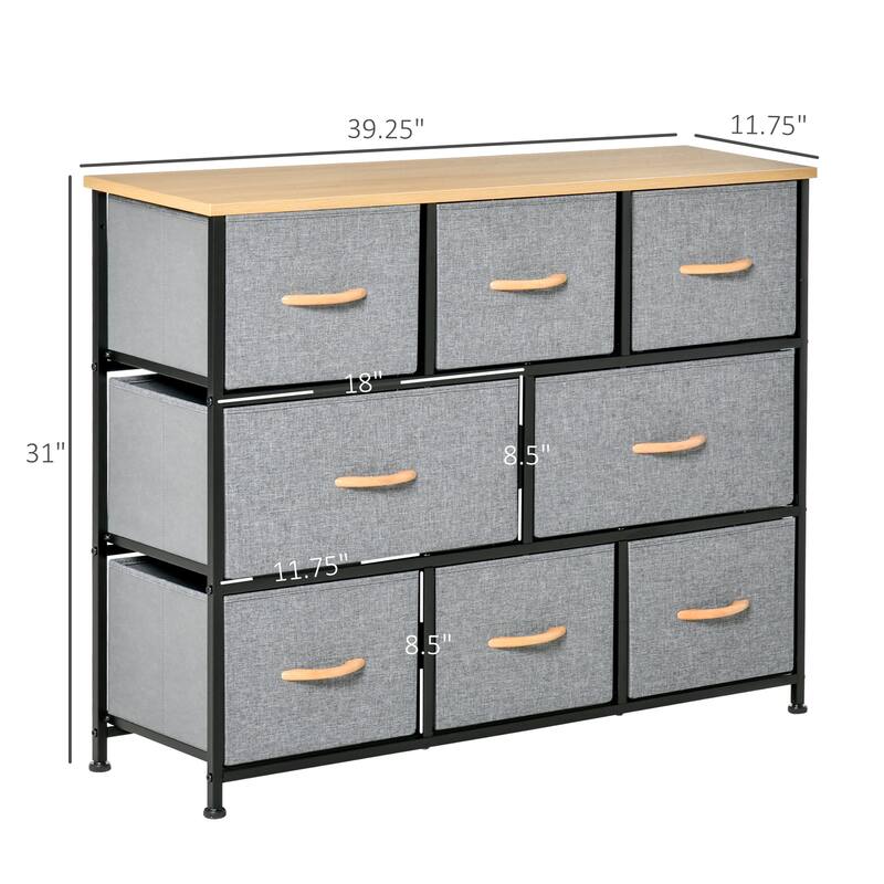 3-Tier Fabric Chest of Drawers