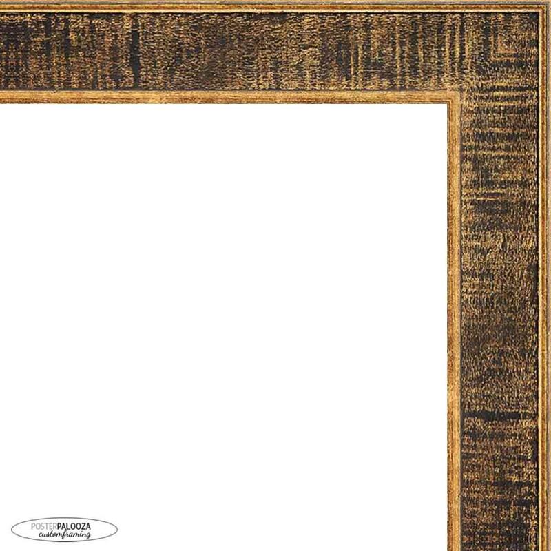 14x11 Distressed/Aged Black Complete Wood Picture Frame with UV Acrylic, Foam Board Backing, & Hardware