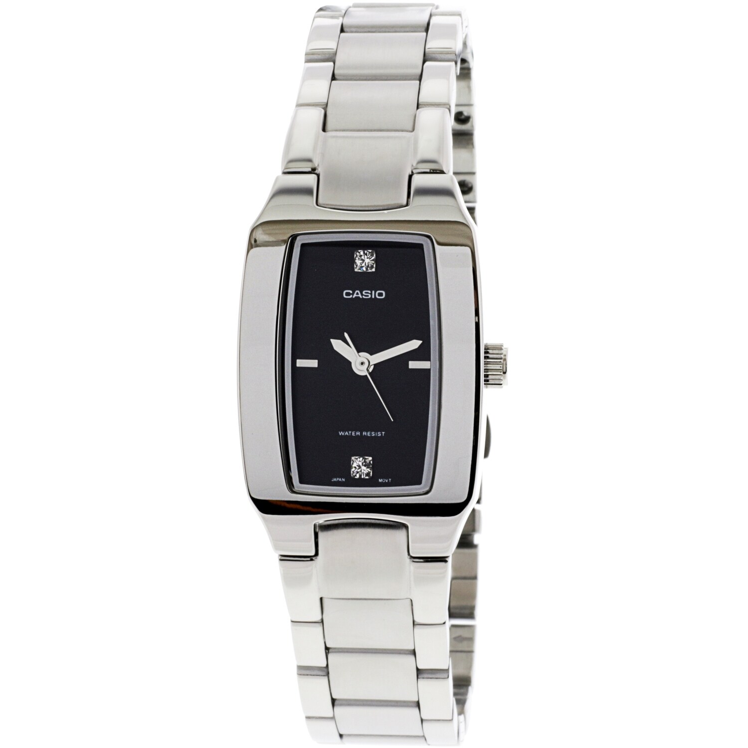 Shop Casio Women S Core Black Stainless Steel Quartz Dress Watch Overstock 21908318