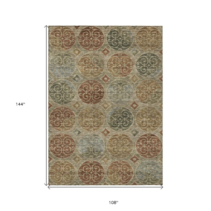 HomeRoots Trellis Transitional Rectangle Outdoor Rug