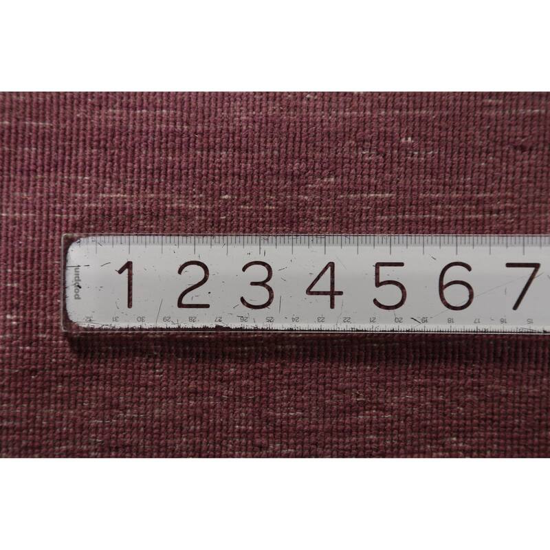 Hand Knotted Oriental 100% Wool Carpet Modern Geometric Purples Gabbeh Area Rug - 7' 3'' X 5' 2''