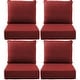 preview thumbnail 120 of 121, Gymojoy 24"x22"x6" Patio Thick Cushions & Pillows Set - Deep Seat Indoor/Outdoor Water & Fade Resistant Four Sets - Red