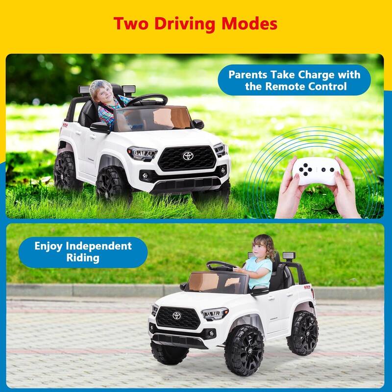Officially Licensed Toyota Tacoma 12V Kids Ride-On Car with Parent Remote Control