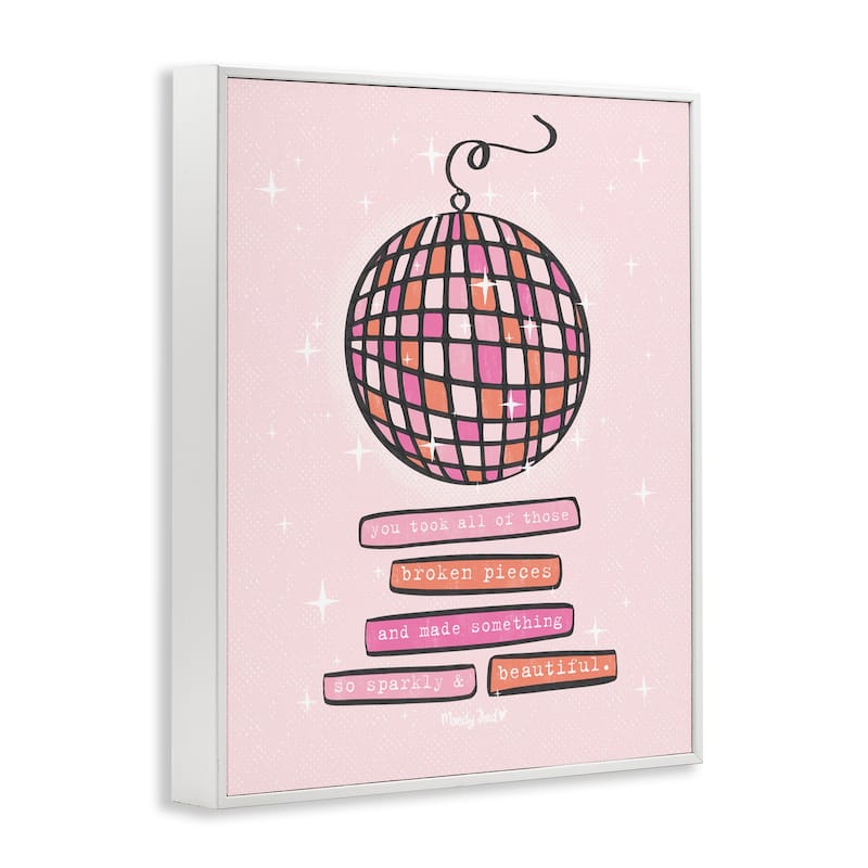 Stupell Sparkly & Beautiful Inspirational Framed Giclee Art Design By Mandy Ford Art + Illustration