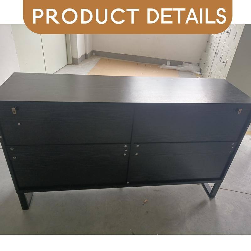 Modern buffet cabinet with storage space,Retro style four door wooden storage cabinet
