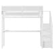 preview thumbnail 44 of 56, High Loft Bed Metal Bed Frame with Stairs Built-in Shelves and Wardrobe, Side Grid Rack, Light, Charging Station and Desk