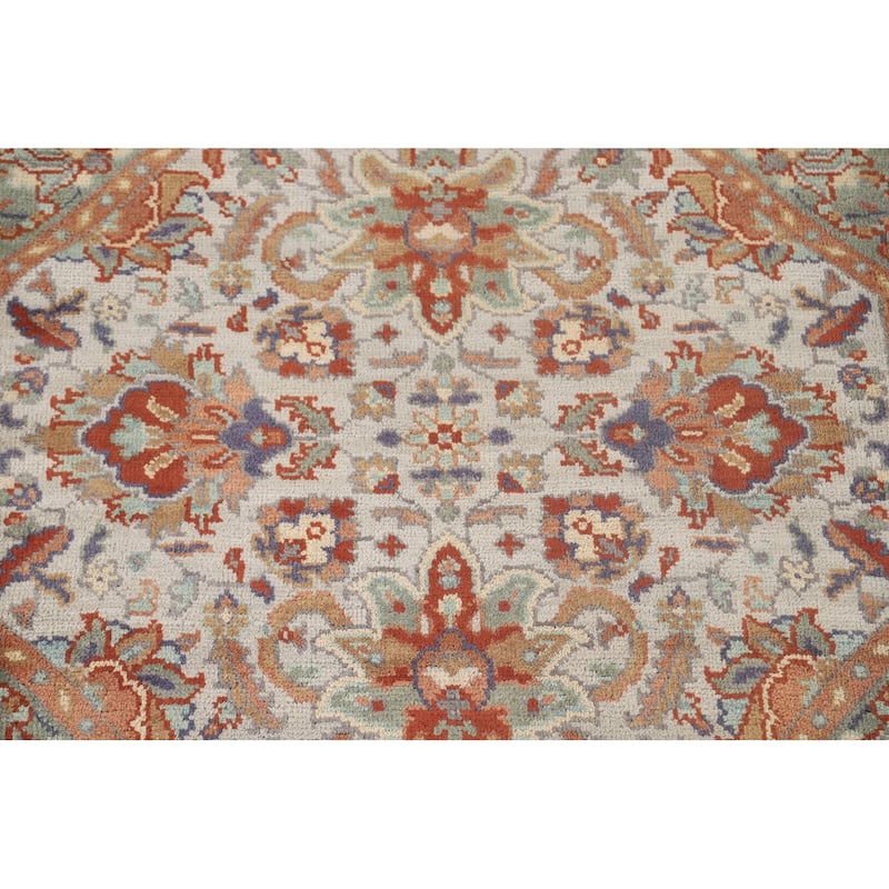 Heriz-Serapi Oriental Octagon Rug Hand-Knotted Wool Carpet - 6'0" x 6'0"
