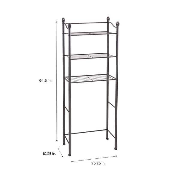 Over the Toilet Storage, 3 Tier Space Saver, Oil Rubbed Bronze Bed