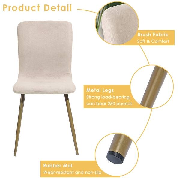 Scargill Upholstered Textured Fabric Dining Chairs (Set of 4) N/A