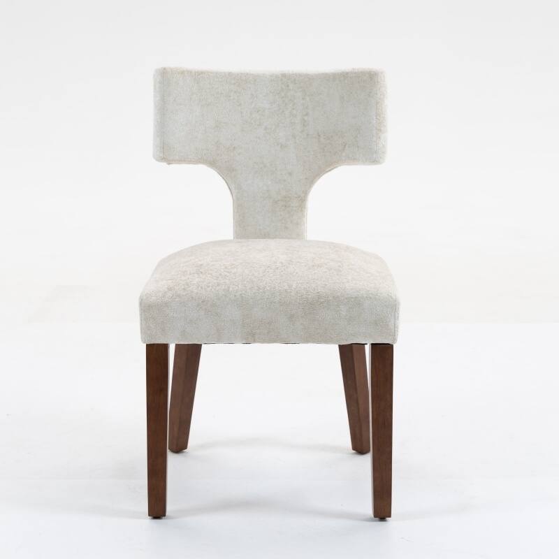 Mid Century Modern Dining Chairs Set of 2, Farmhouse Linen Fabric Upholstered Accent Chair