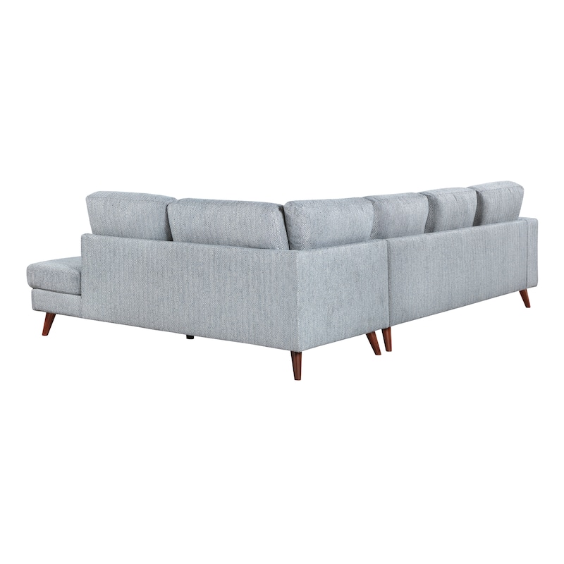 Valley Chenille 2-Piece Sectional with Right Chaise