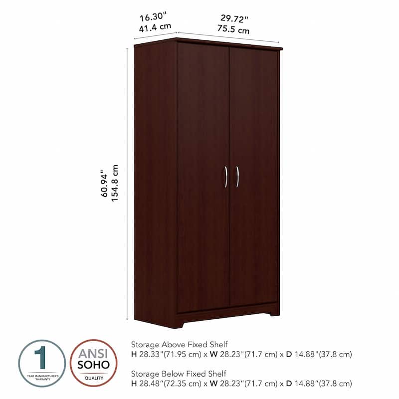 Cabot Tall Storage Cabinet with Doors by Bush Furniture