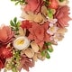 preview thumbnail 3 of 3, Artificial Mini Thistle Flowers Wooden Spring Wreath - 14" - Pink and Cream