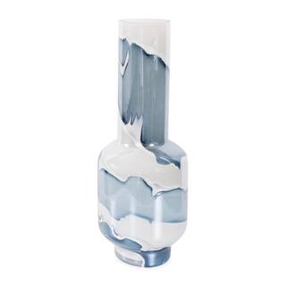 Glacier Bay Layered Cylindrical Glass Vase- Tall