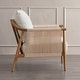 preview thumbnail 12 of 35, Spruce & Spring Lynn Accent Chair with Braid Wood Arm