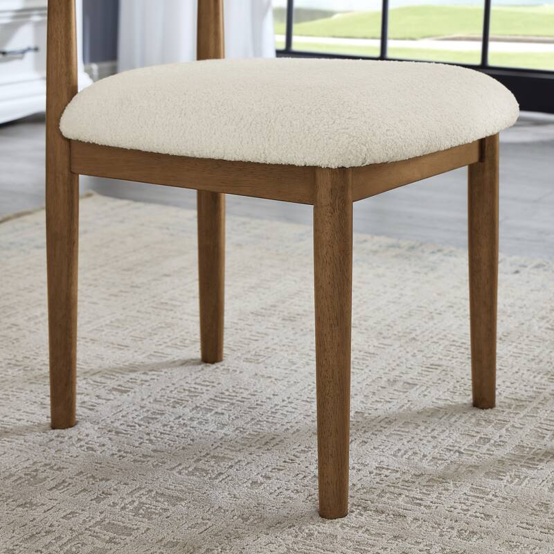 Roundhill Furniture Andus 5-Piece Dining Set, Light Oak